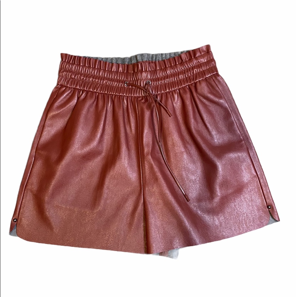 NEW Zara Red Leather Shorts!